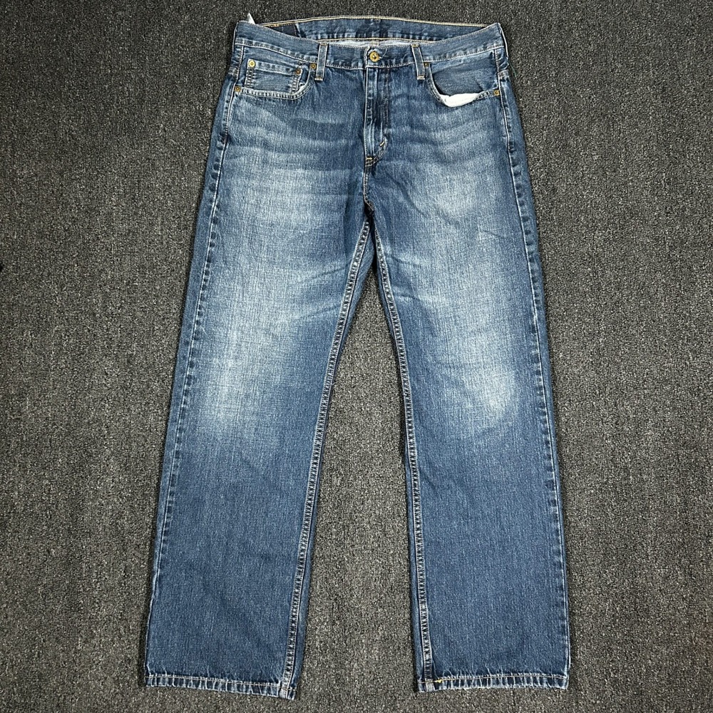 Levi's 569 Loose Straight Leg Jeans Mens 34x32 Blue Medium Wash Denim Excellent